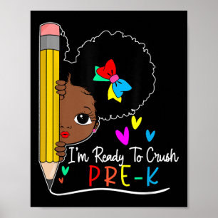 Kinder IM klaar om pre-k zwarte meisjes terug te v Poster