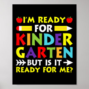 Kinder IM klaar voor kleuterschool terug naar scho Poster