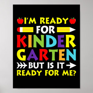 Kinder IM klaar voor kleuterschool terug naar scho Poster