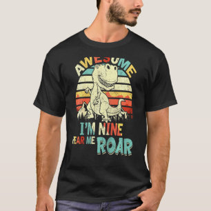 Kinder IM Nine Hear Me Roar Dinosaurus Verjaardags T-shirt