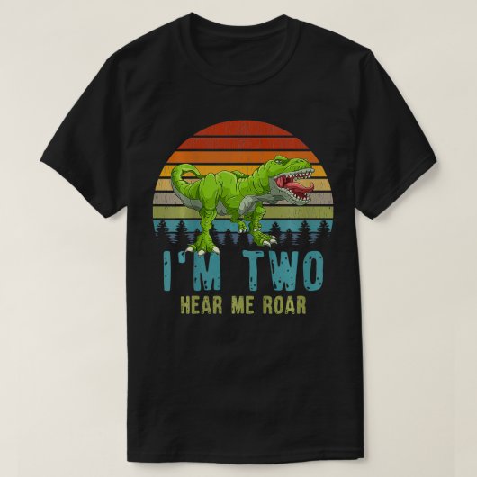 Kinder IM Two Hear Me Roar TRex Dinosaurus 2 Verja T-shirt (Design voorkant)