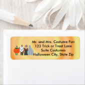 Kinder in Halloween Kostuums Adresetiketten Etiket (Insitu)