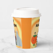 Kinder in kostuums, Halloween papieren bekers (Links)
