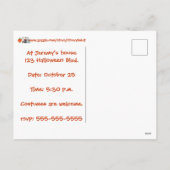 Kinder in kostuums, Halloween Party Nodig briefkaa Feestdagenkaart (Achterkant)