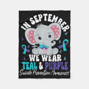 Kinder in september Draag we Blauwgroen en Paarse Fleece Deken