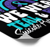 Kinder in september Draag we Blauwgroen en Paarse Poster (Hoek)