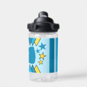 Kinder initialen sterren driekleurig blauw geel waterfles