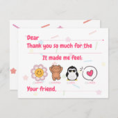 Kinder invulling bedankkaart (Voorkant / Achterkant)