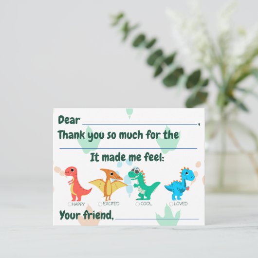 Kinder invulling bedankkaart (Staand voorkant)