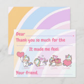 Kinder invulling bedankkaart (Voorkant / Achterkant)