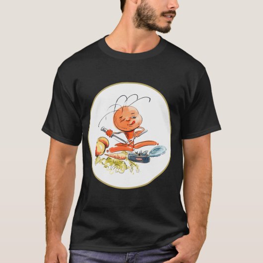 KINDER is aan het lunchen T-shirt (Voorkant)