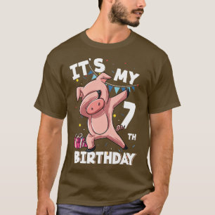 Kinder is mijn zevende verjaardag zeven jaar oud v t-shirt
