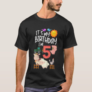 Kinder ITS Mijn Verjaardag IM 5 jaar oude boerderi T-shirt