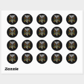 Kinder jager op vierde verjaardag ronde sticker (Vel)
