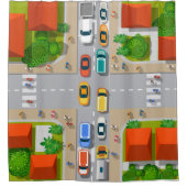 Kinder jam-gordijn voor stadsverkeer douchegordijn (Voorkant)