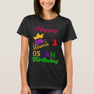 Kinder Januari Meisjes Verjaardag 5 Januari 3e Ann T-shirt