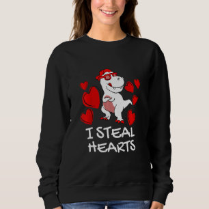 Kinder jeugd I Steal Hart T Rex Cute Baby Vale Trui