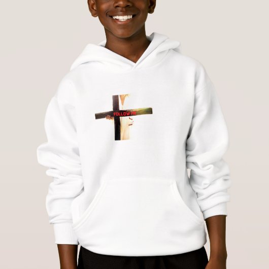 Kinder Jezus volgt me Sweatshirt Hoodie (Voorkant)