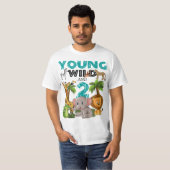 Kinder jong wild en 2 - 2e verjaardag Safari Zoo A T-shirt (Voorkant volledig)