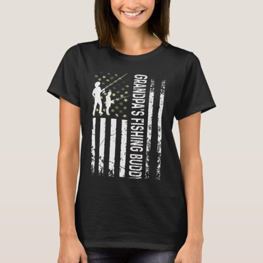 Kinder Jonge Vissers Grootpa's Gevist Vader S T-shirt (Voorkant)
