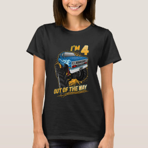 Kinder jongen 4 jaar oude monster Truck 4 jaar geb T-shirt