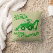 Kinder jongen graaft groene kussen (Deken)