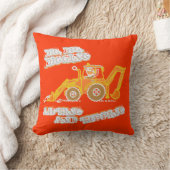 Kinder jongen graaft oranje en gele kussen (Deken)