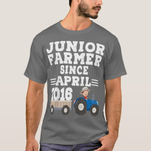 Kinder jongen Junior Farmer sinds april 2016 Birth T-shirt