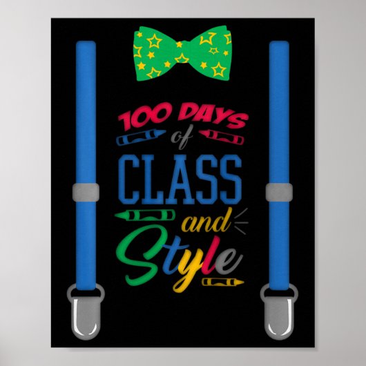 Kinder Jongens 100 Dagen van School - 100 Dagen va Poster (Voorkant)