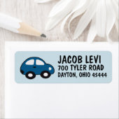 KINDER JONGENS AUTO AANGEPASTE RETOURADRES LABELS (Insitu)