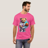 Kinder Jongens Basketbal Teddy Bear Graphic T-shirt (Voorkant volledig)