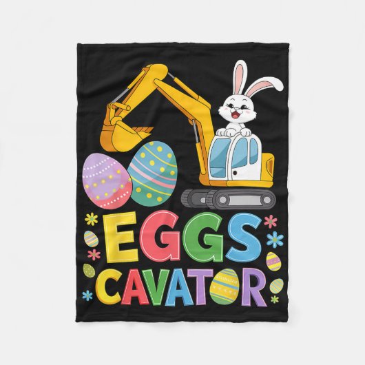 Kinder Jongens Eggscavator Easter Egg Hunt Constru Fleece Deken (Voorkant)
