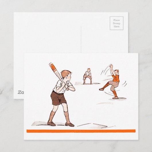 Kinder jongens honkbalspel Briefkaart (Voorkant / Achterkant)