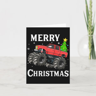 Kinder Jongens Kerst Monster Truck Kinder Merry Ch Kaart