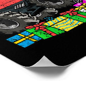 Kinder Jongens Kerst Monster Truck Kinder Merry Ch Poster (Hoek)