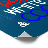 Kinder jongens Kinder 4 juli rood wit en kool Poster (Hoek)