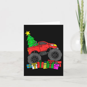 Kinder Jongens Monster Truck Kerstboom Peuter Kaart
