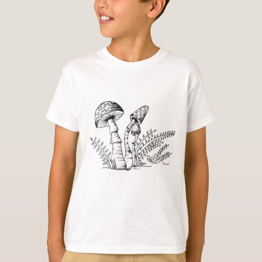 Kinder jongens paddenstoel Art T-shirt (Voorkant)