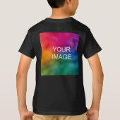 Kinder jongens T-shirts met zijdes Elegant Black S (Achterkant)