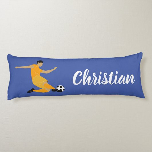 Kinder jongens Voetbal Naam kamer  Lichaamskussen (Achterkant)