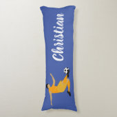 Kinder jongens Voetbal Naam kamer  Lichaamskussen (Voorkant Verticaal)