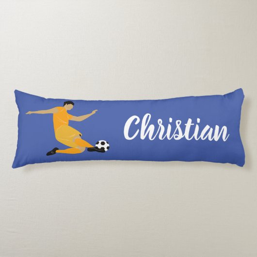 Kinder jongens Voetbal Naam kamer  Lichaamskussen (Voorkant)