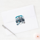 kinder jongensauto's koele monstertruck 1e verjaar vierkante sticker (Envelop)