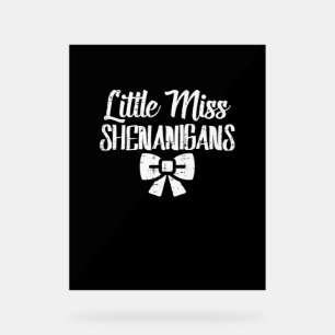 Kinder juffrouw Shenanigans Cute St Patricks Day K Acryl Bord