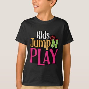Kinder Jump N Play aangepaste typografie t shirt o