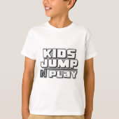 Kinder Jump N Play aangepaste typografie t shirt o (Voorkant)