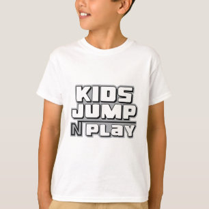 Kinder Jump N Play aangepaste typografie t shirt o