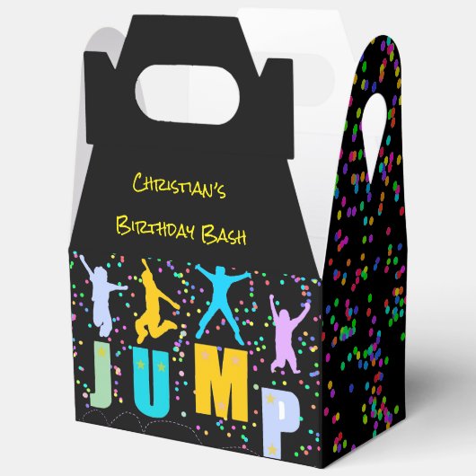 Kinder Jump & Play Trampoline Verjaardag Bash Bedankdoosjes (Open)