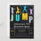 Kinder Jump & Play Trampoline Verjaardag Bash Kaart (Voorkant)