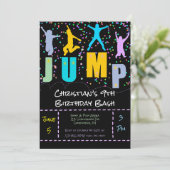 Kinder Jump & Play Trampoline Verjaardag Bash Kaart (Staand voorkant)